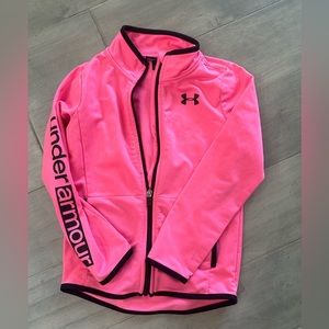 Under amour girls pink zip up jacket